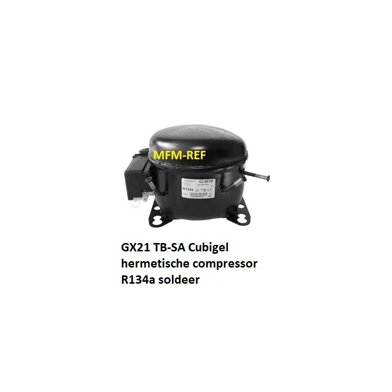 GX21TB Cubigel R134a compressor  the same as ACC and Electrolux models