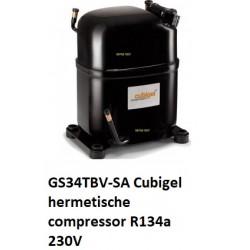 GS34TBV-SA Cubigel R134a hermetic compressor 1HP 230V