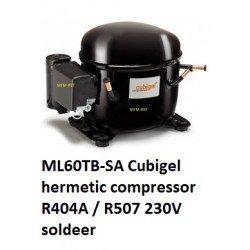 ML60TB Cubigel R404A / R507 compresor hermetic 1/4HP 230V