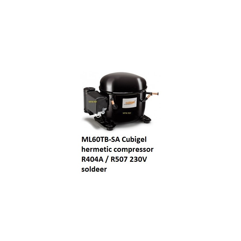 Cubigel ML60TB, ACC, Electrolux R404A compressor hermético 1/4HP 230V
