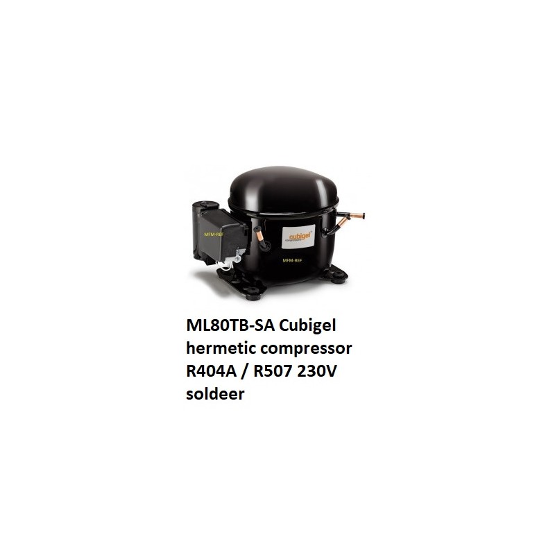 Cubigel ML80TB ACC, Electrolux  R404A compressor hermético 3/8HP 230V