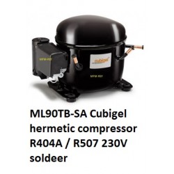 ML90TB Cubigel R404A / R507 hermetische compressor 3/8HP 230V