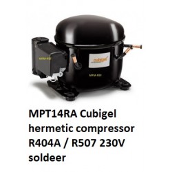 MP14TB Cubigel R404A / R507 hermetic compressor 1/2HP 230V