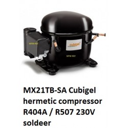 MX21TB Cubigel hermeticha compressor 1HP 230V R404A-R507