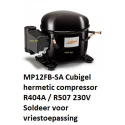 MP12FB Cubigel R404A / R507 LBP hermetic compressor 3/8HP 230V