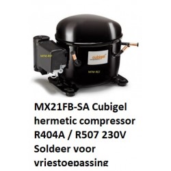 MX21FB Cubigel R404A / R507 LBP  compressor hermético 3/4HP 230V
