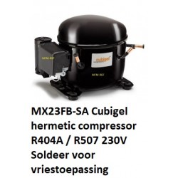 MX23FB Cubigel R404A / R507 LBP hermetic compressor 7/8HP 230V