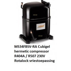 MS34FB Cubigel  R404A / R507 LBP compresor hermetic 1HP 230V