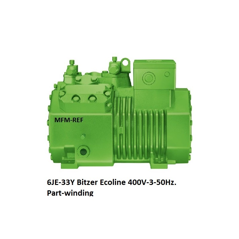 6JE-33Y Bitzer Ecoline kolbenverdichter für 400V-3-50Hz. Part-winding