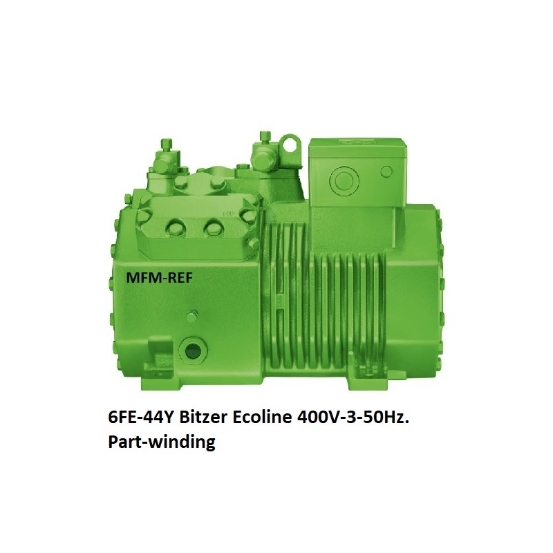 6FE-44Y Bitzer Ecoline compresor para 400V-3-50Hz. Part-winding