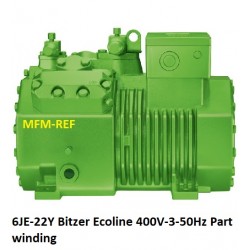 6JE-22Y Bitzer Ecoline compressor voor R134a 400V-3-50Hz Part winding