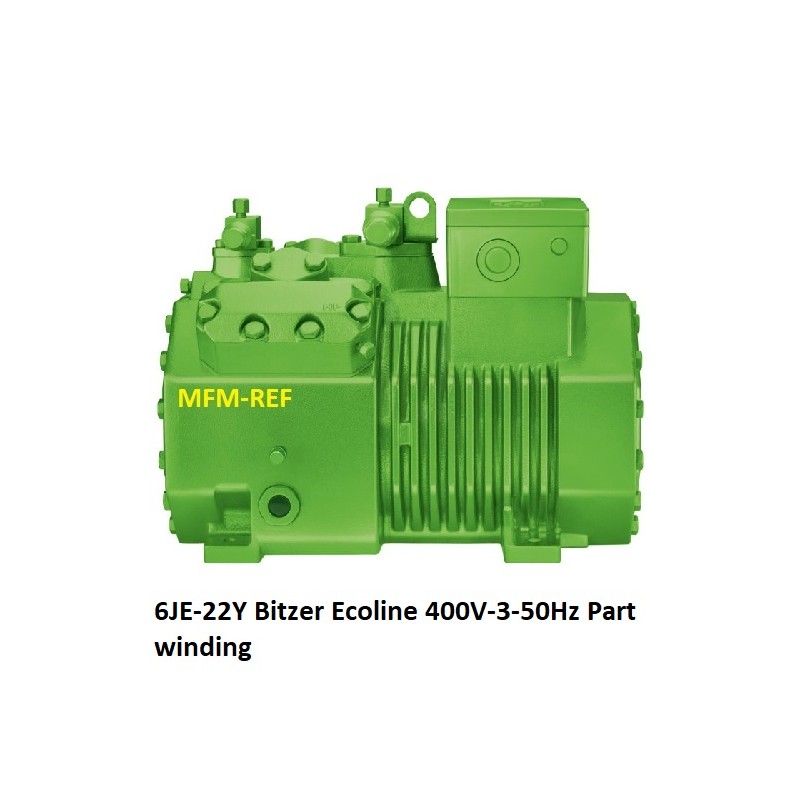 Bitzer 6JE-22Y Ecoline compressor for R134a 400V-3-50Hz Part winding