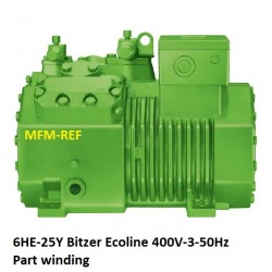 6HE-25Y Bitzer Ecoline compresor para R134a 400V-3-50Hz Part winding