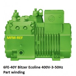 6FE-40Y Bitzer Ecoline compressor voor R134a 400V-3-50Hz Part winding