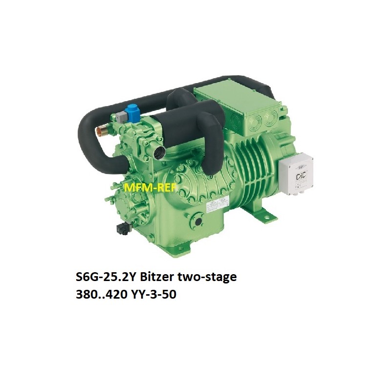 Bitzer S6G-25.2Y compressor de dois estágios 380..420 YY-3-50