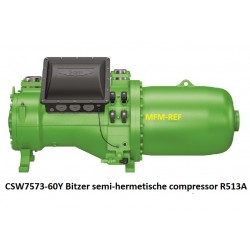 CSW7573-60Y Bitzer semi de compressor de parafuso hermético para R513A