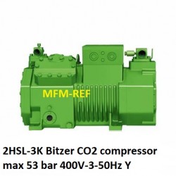 2HSL-3K Bitzer CO2 compresor max 53 bar 400V-3-50Hz Y