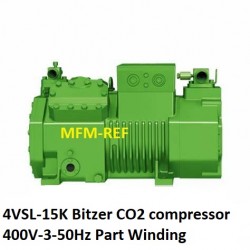 4VSL-15K Bitzer CO2 compressor voor koelen max 53 bar 400V-3-50Hz (Part-winding 40P).