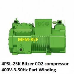 4PSL-25K Bitzer CO2 compressor para refrigeração max 53 bar  400V-3-50Hz (Part-winding 40P).