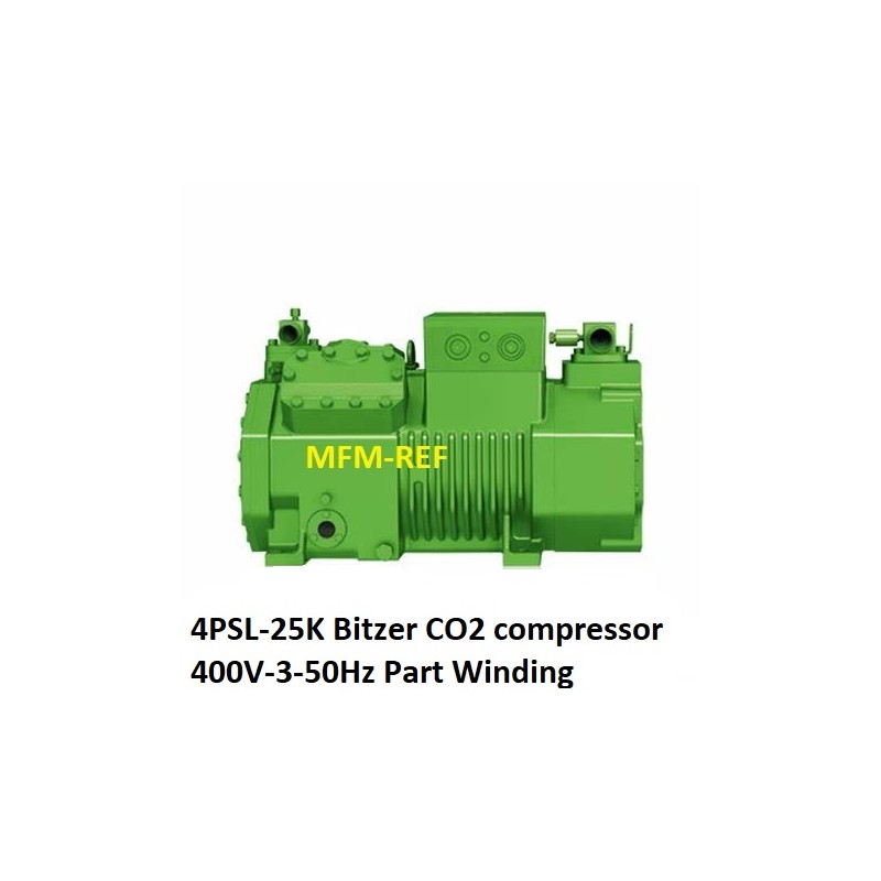 4PSL-25K Bitzer Octagon compresseur CO2 400V-3-50Hz (Part-winding 40P).