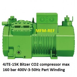 4JTE-15K Bitzer CO2 compresor  max 160bar 400V-3-50Hz Part-winding 40P