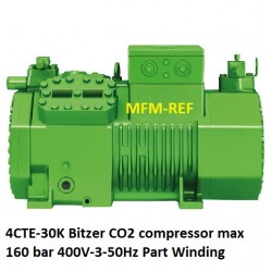 4CTE-30K Bitzer CO2 compressore max 160 bar 400V-3-50Hz (Part-winding 40P).