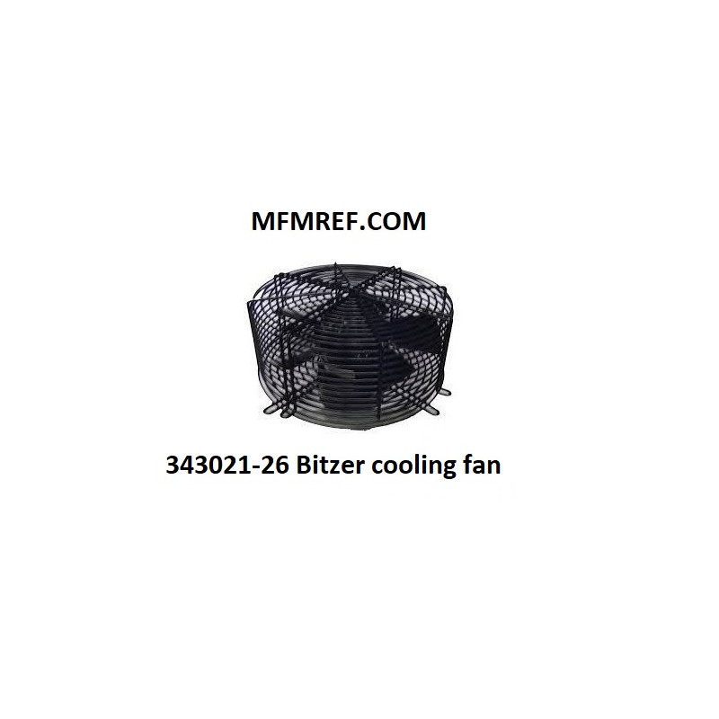 343021-26 Cabezal de ventilador de refrigeración Bitzer para 2EES-02(Y)…2CES-4(Y)