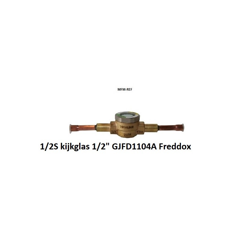 HSG12S Freddox kijkglas met vochtindicator 1/2" soldeer ODF HSG12S