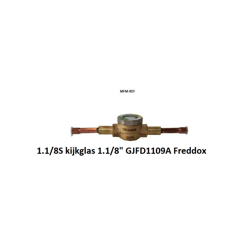 HSG118S Freddox Schauglas mit Feuchtigkeitsanzeige Löten 1.1/8 ODF