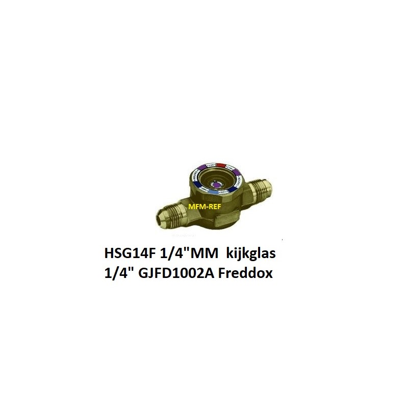 1/4MM HSG14F Visor de líquido con indicador de humedad 1/4 ext .Freddox
