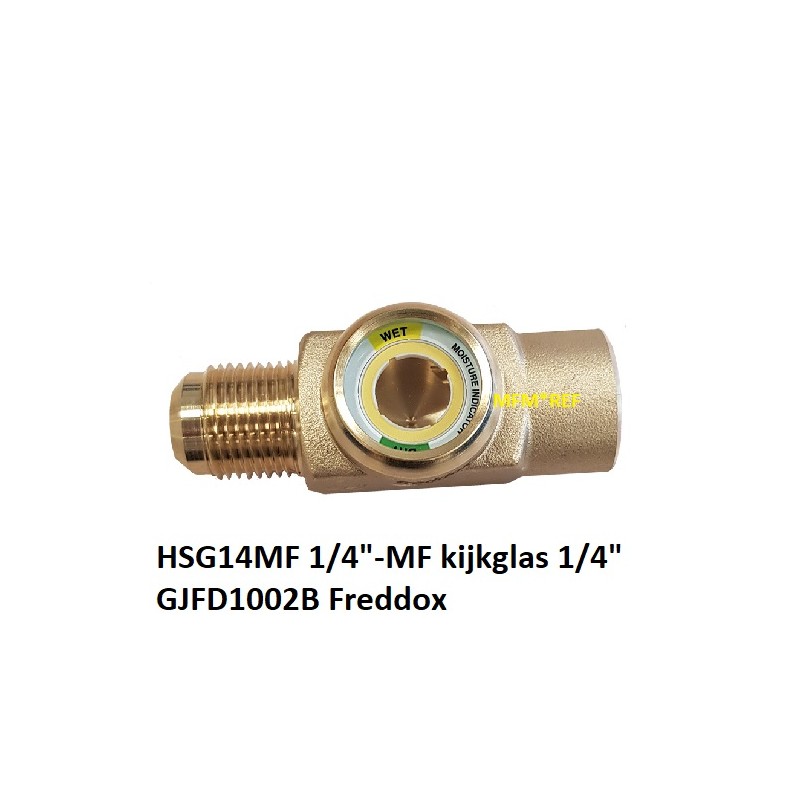 HSG14MF 1/4"MF Freddox Visor de líquido con indicador de humedad