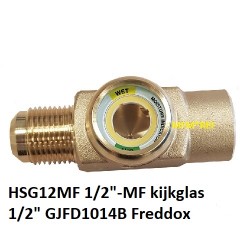 HSG12MF 1/2"MF kijkglas met vochtindicator inw-uitwendig 1/2 Freddox