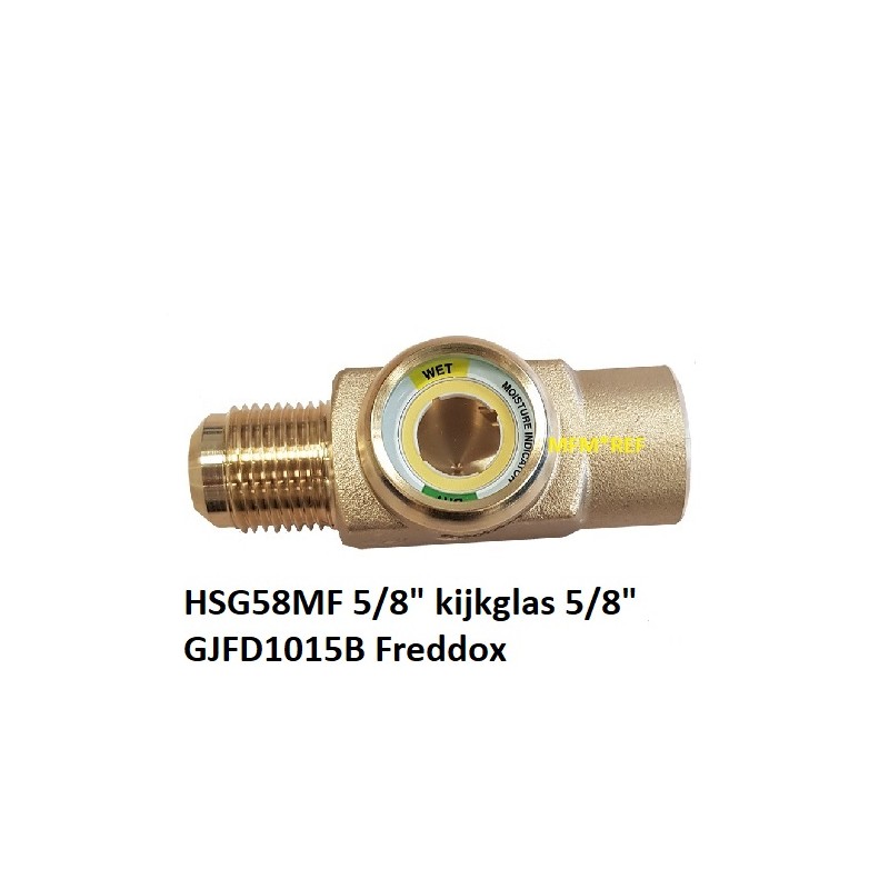 HSG58MF 5/8" MF Spia di liquido con indicatore di umidità  5/8 int x 5/8 ext. flare  Freddox