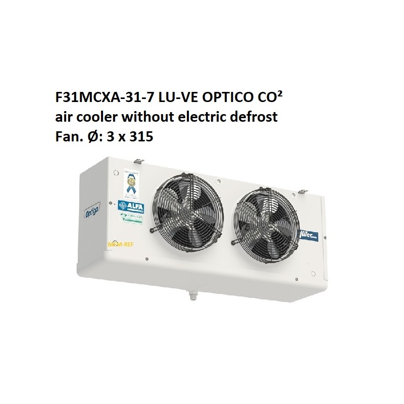 F31MCXA-31-7 Alfa LU-VE OPTIGO (CO²) enfriador de aire sin desescarche eléctrico