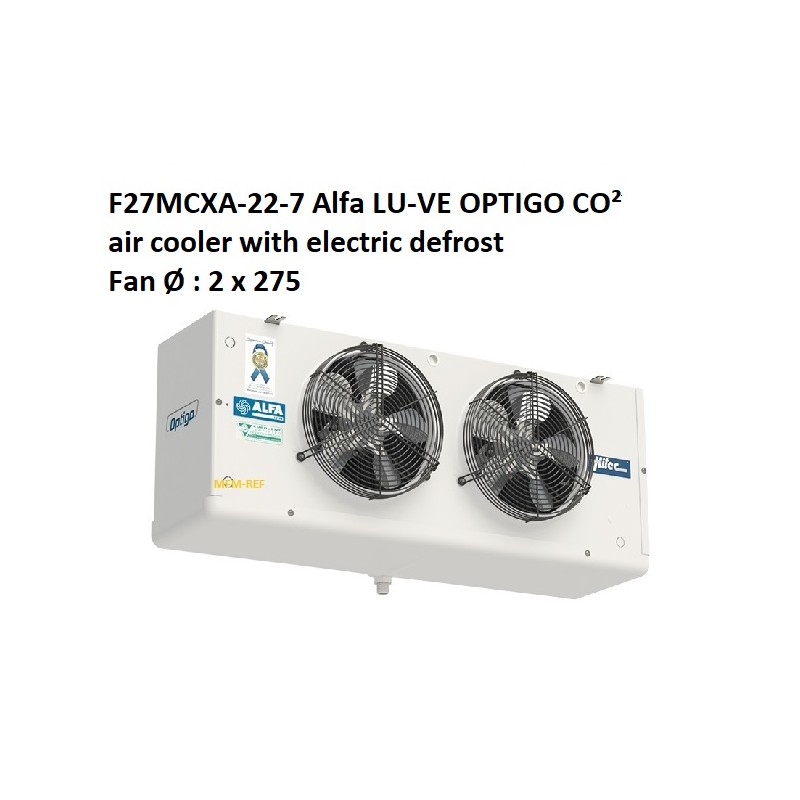 F27MCXA-22-7 Alfa LU-VE OPTIGO (CO²) air cooler with electric defrost