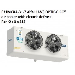 F31MCXA-31-7 Alfa LU-VE OPTIGO (CO²) air cooler with electric defrost