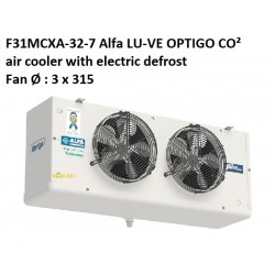 F31MCXA-32-7 Alfa LU-VE OPTIGO (CO²) refrigerador de ar com descongelação eléctrica