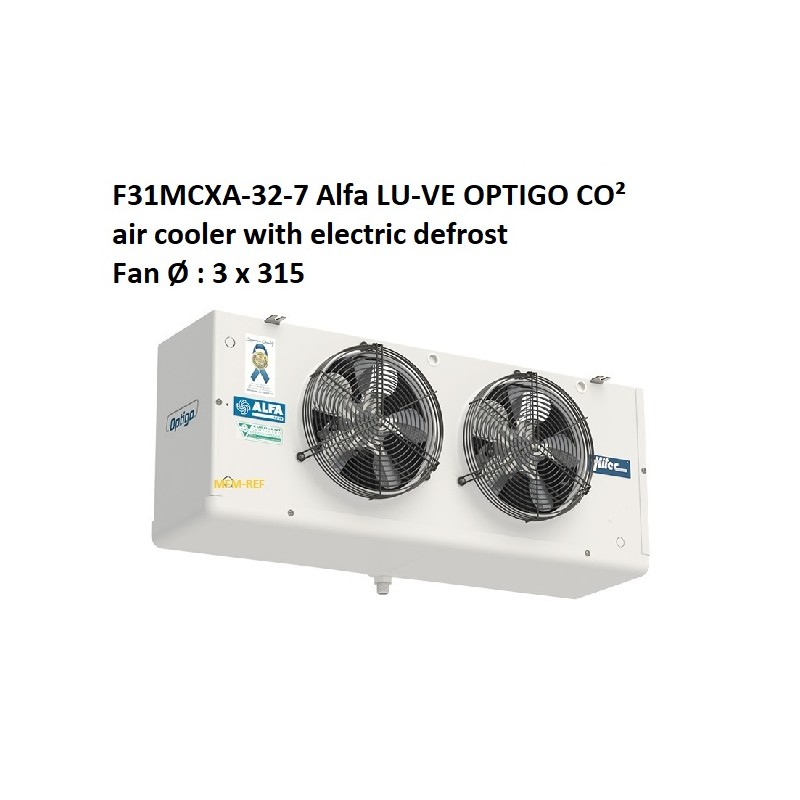 F31MCXA-32-7 Alfa LU-VE OPTIGO (CO²) Luftkühler mit elektrischer Abtauung