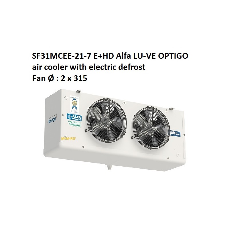 SF31MCEE-21-7 E + HD Alfa LU-VE OPTIGO refrigerador de aire con desescarche eléctrico