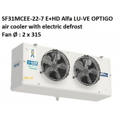 SF31MCEE-22-7 E + HD Alfa LU-VE OPTIGO refrigerador de aire con desescarche eléctrico