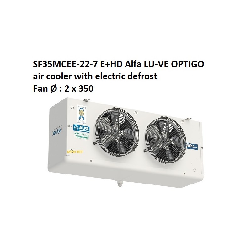 SF35MCEE-22-7 E + HD Alfa LU-VE OPTIGO refrigerador de aire con desescarche eléctrico