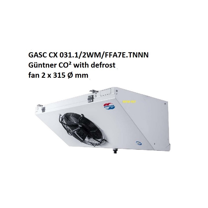 GASC CX 031.1/2WM/FFA7E.TNNN Güntner enfriador de aire: CO2