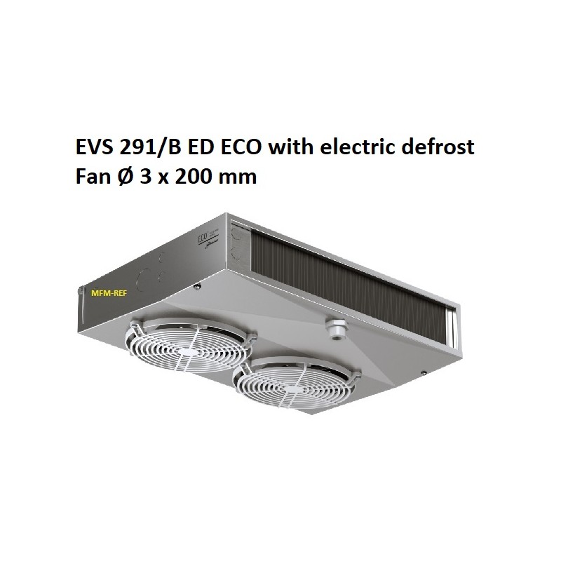 EVS291/BED ECO tecto refrigerador, espaçamento entre as aletas 4.5-9mm