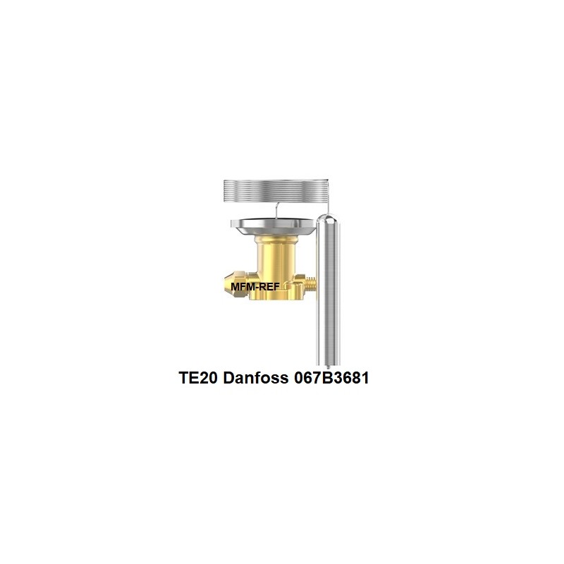 Danfoss TE20 R513A 1/4" flare  Element für Expansionsventil  .067B3681