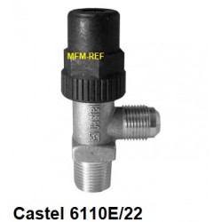 Válvula de depósito Castel 6110E/22 acodada CO2 130bar 1/4"