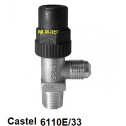 Válvula de depósito Castel 6110E/33 acodada CO2 130bar 3/8"