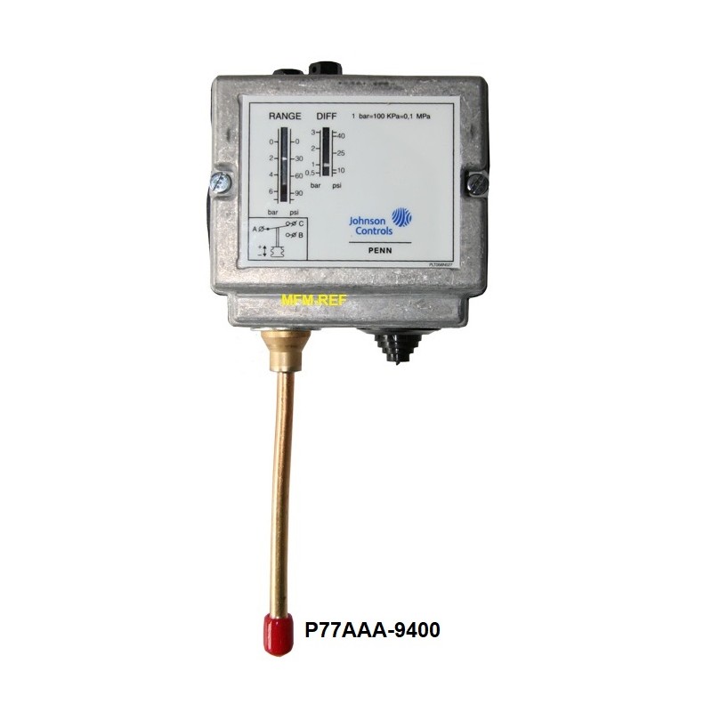 P77AAA-9400 Johnson Controls pressure switch low pressure