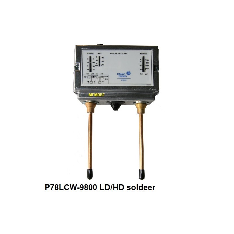 P78LCW-9800 Johnson Controls presostatos presión combinada baja / alta
