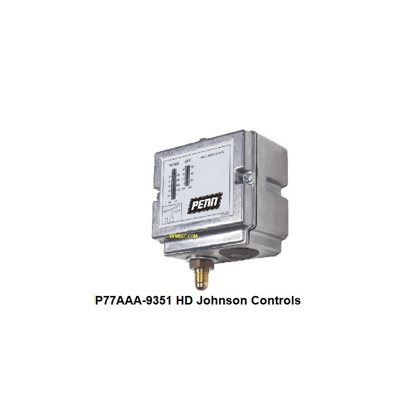 P77AAA-9351 Johnson Controls presostato presión alta 3,5 / 21 bar
