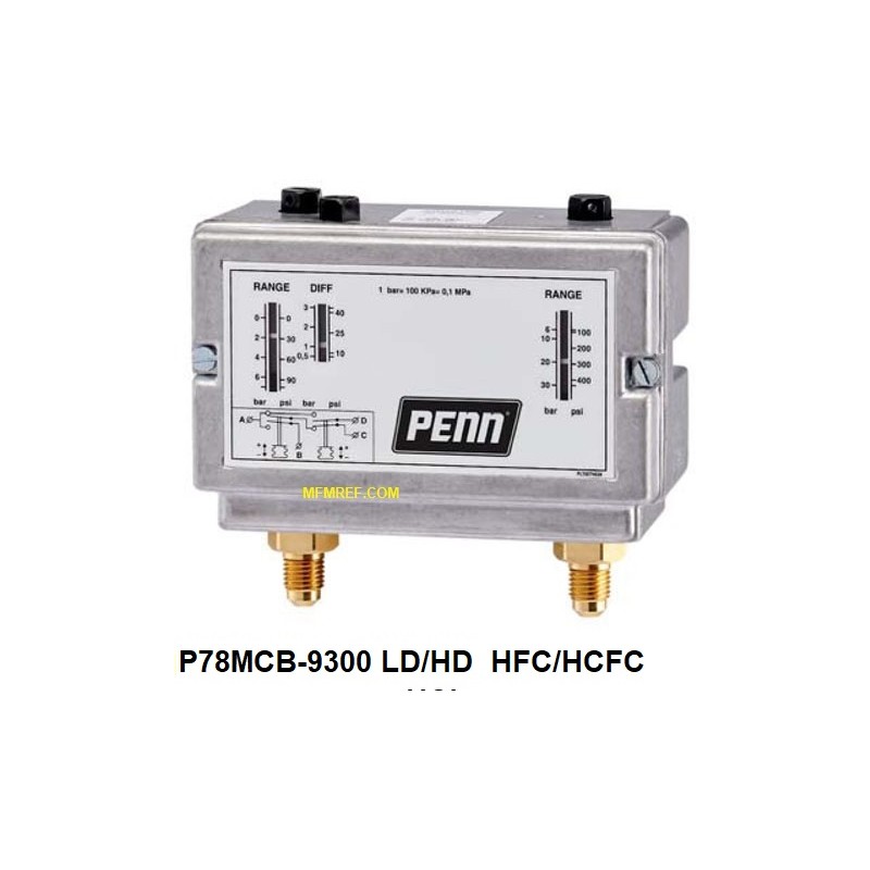 P78MCB-9300 Johnson Controls  BP/HP pressão HFC/HCFC  -0.5-7bar /3-30 Bar